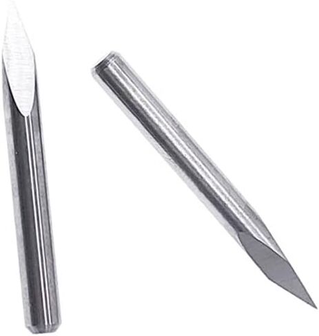 10pcs 3.175mm ملم 3 حافة الهرم نقش بت 3 الوجه بت 10-90 درجات كاربيد طاحونة طحن قطع CNC بت (3.175x30x0.1) in Saudi Arabia