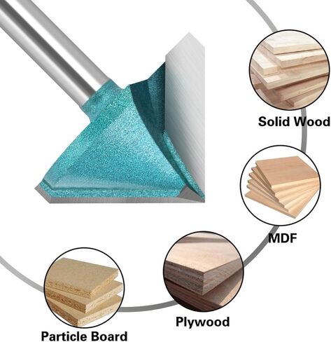 6mm Shank v bit CNC carbide Solid Mill Mill Tungsten Steel Milling Milling Cutter 3D Wood MDF Bit 90 120 135 150 Degrees (6x16x120) in Saudi Arabia