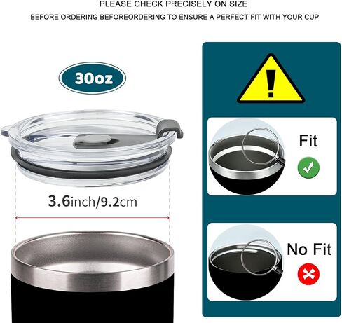 Replacement Flip Lid for 30/40 oz Tumbler,Fit for 30oz Yeti Tumbler, Ozark Trail and More,2 Pack Spill Proof Lids,Cover for 30 OunceTumbler,Cup （2Pack） in Saudi Arabia