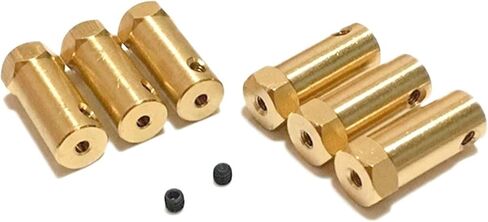 10pcs hexagonal brass shaft anbler 3mm 4mm 5mm 6mm 7mm 8mm 8mm motor smid ancling cnc motor transmission adapter (3 mm bore) in Kuwait