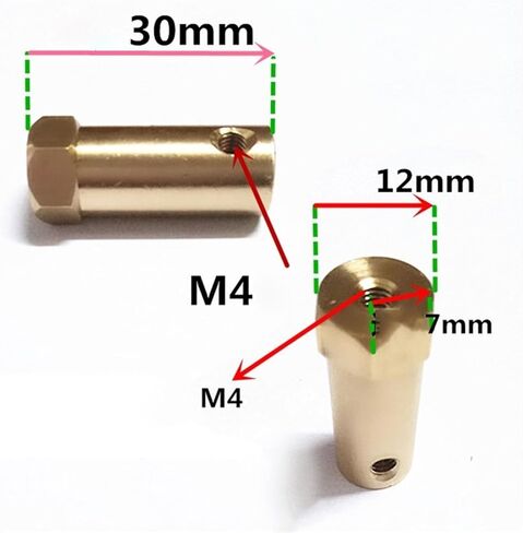 10pcs hexagonal brass shaft anbler 3mm 4mm 5mm 6mm 7mm 8mm 8mm motor smid ancling cnc motor transmission adapter (3 mm bore) in Kuwait