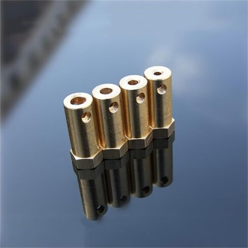 10pcs hexagonal brass shaft anbler 3mm 4mm 5mm 6mm 7mm 8mm 8mm motor smid ancling cnc motor transmission adapter (3 mm bore) in Kuwait