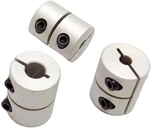1pcs D20 L25 Rigid Shaft Coupler 20mm Diameter 25mm Length T8 Lead Screw Clamp Stepper Servo Motor Coupling(6.35mm to 8mm) in Saudi Arabia