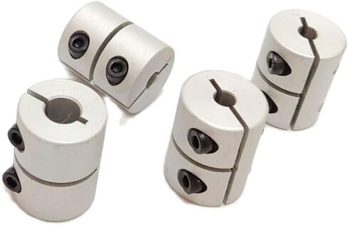 1pcs D20 L25 Rigid Shaft Coupler 20mm Diameter 25mm Length T8 Lead Screw Clamp Stepper Servo Motor Coupling(6.35mm to 8mm) in Saudi Arabia