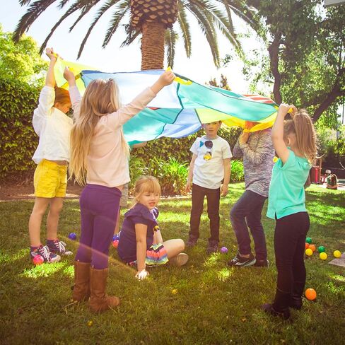 NARMAY Play Parachute for Kids Colorful Rainbow in Kuwait