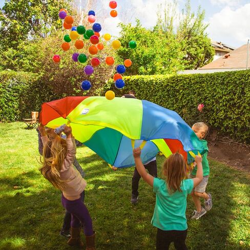 NARMAY Play Parachute for Kids Colorful Rainbow in Kuwait