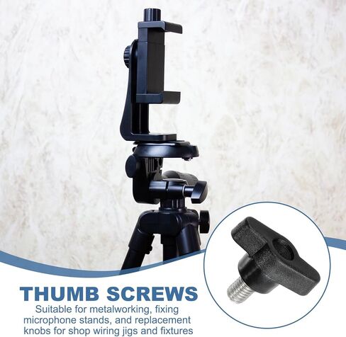 Z- Shaped Thumb Screws 304 Stainless Steel Tee Wing Knobs Screws Clamping t Head, M8 x 40mm Thread Fit for Replace Hand Tightening Knob Supply - Z Shaped (16 Pack, Black) in Kuwait