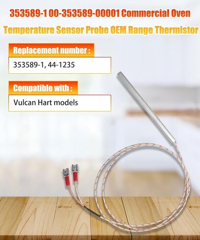 353589-1 00-353589-00001 استشعار درجة حرارة الفرن التجاري مسبار نطاق OEM المدى المتوافق مع نماذج فولكان هارت ، يحل محل 353589-1،44-1235 إلخ in Kuwait