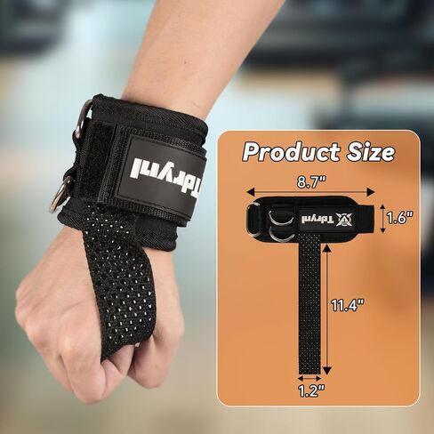 Non-Slip Lifting Straps with D Rings - Weightlifting Wrist Straps for Gym - Thick Padding & Reinforced Stitching - Gift for Men & Women - Lifting Straps Gym & Workout in Saudi Arabia