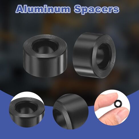 uxcell 16pcs فواصل الألومنيوم ، 5 مم معرف × 9 ملم OD x 5mm المسمار المسمار المسمار بذرات بلاءة معدنية غير مؤهلة ، جلبة مواجهة غير مخبأة للبراغي المسمار M5 in Kuwait
