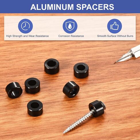 uxcell 16pcs فواصل الألومنيوم ، 5 مم معرف × 9 ملم OD x 5mm المسمار المسمار المسمار بذرات بلاءة معدنية غير مؤهلة ، جلبة مواجهة غير مخبأة للبراغي المسمار M5 in Kuwait