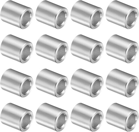 uxcell 16pcs فواصل الألومنيوم ، 5 مم معرف × 9 ملم OD x 5mm المسمار المسمار المسمار بذرات بلاءة معدنية غير مؤهلة ، جلبة مواجهة غير مخبأة للبراغي المسمار M5 in Kuwait