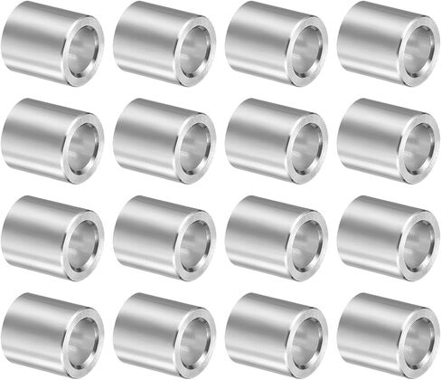 uxcell 16pcs فواصل الألومنيوم ، 5 مم معرف × 9 ملم OD x 5mm المسمار المسمار المسمار بذرات بلاءة معدنية غير مؤهلة ، جلبة مواجهة غير مخبأة للبراغي المسمار M5 in Kuwait