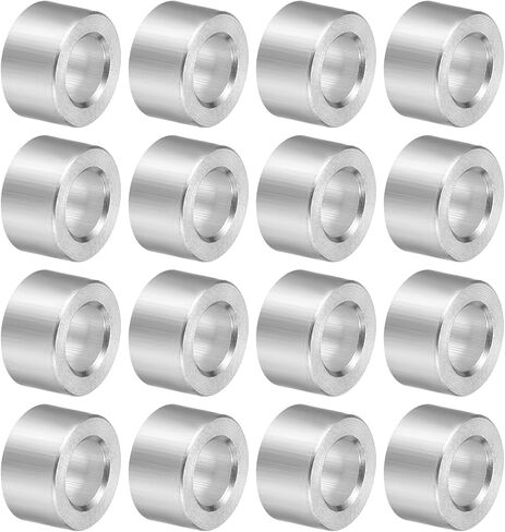 uxcell 16pcs فواصل الألومنيوم ، 5 مم معرف × 9 ملم OD x 5mm المسمار المسمار المسمار بذرات بلاءة معدنية غير مؤهلة ، جلبة مواجهة غير مخبأة للبراغي المسمار M5 in Saudi Arabia
