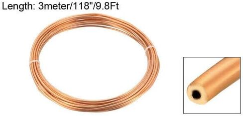 #US 9.8ft Refrigeration Tubing 1.6mm OD 0.6mm ID Length Copper Tubing Coil in Saudi Arabia
