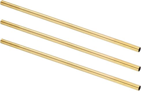 uxcell 3pcs h62 أنبوب جولة النحاس ، 9.5 مم OD 0.5 مم سماكة الجدار 300 مم دقة أنابيب مستقيمة الأنابيب المستقيمة لمشاريع DIY الحرف البستنة الدقة in Kuwait