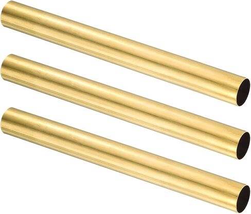 uxcell 3pcs h62 أنبوب جولة النحاس ، 9.5 مم OD 0.5 مم سماكة الجدار 300 مم دقة أنابيب مستقيمة الأنابيب المستقيمة لمشاريع DIY الحرف البستنة الدقة in Kuwait