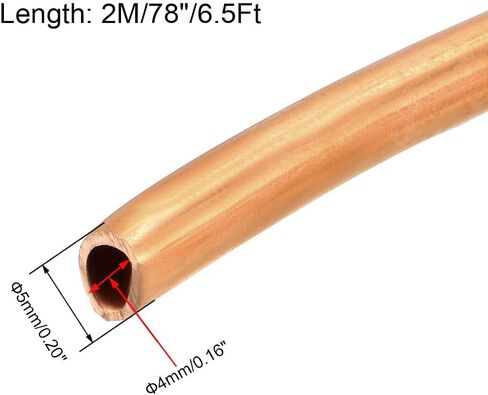 #US Refrigeration Tubing 5mm OD 4mm ID 6.5Ft Copper Tubing Coil in Saudi Arabia