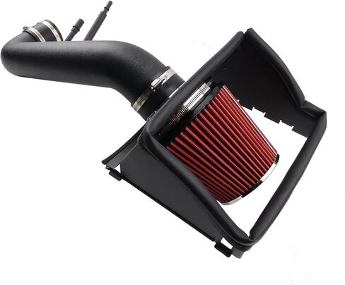 Cold Air Intake Kit Compatible with 2011-2014 Ford F150 5.0L V8 Aluminum High-Performance Air Filter System with Heat Shield, Reusable Washable Filter, Horsepower & Torque Boost in Kuwait
