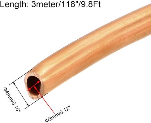#Uus أنابيب التبريد 4MM OD 3MM معرف 9.8 قدم طول لفائف أنابيب النحاس in Saudi Arabia