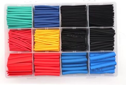 أنابيب تقليص الحرارة 560pcs 2: 1 Kit 6 ألوان 11 أحجام متنوعة من الأنبوب الأنبوب مجموعة الأسلاك الكابل ل DIY in Kuwait