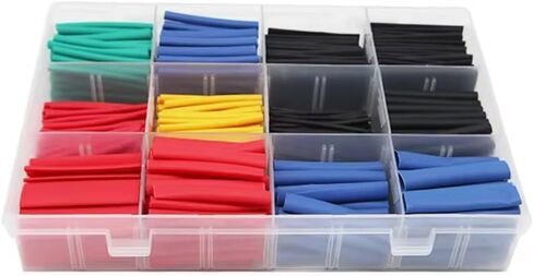 أنابيب تقليص الحرارة 560pcs 2: 1 Kit 6 ألوان 11 أحجام متنوعة من الأنبوب الأنبوب مجموعة الأسلاك الكابل ل DIY in Kuwait