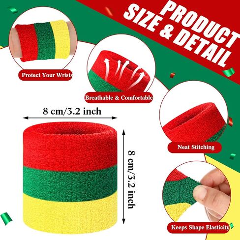 Geyoga 12 Pack Juneteenth Wristbands عرق العرق الأساور جونيتيشنث ، عصابات العرق ، رجال الرجال الأخضر الأسود الأسود الأحمر للمعصمين لأفريقيا الأفرو أمريكية هدايا in Saudi Arabia