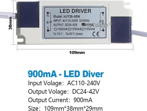 LED Driver 900MA 1200MA 1500MA 36W 40W 45W 48W 50W Light Power Supply Output DC24-42V DRIVE DRIC CONNECTOR (1200MA DC24-42V) in Saudi Arabia