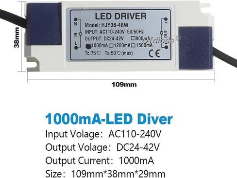 LED Driver 900MA 1200MA 1500MA 36W 40W 45W 48W 50W Light Power Supply Output DC24-42V DRIVE DRIC CONNECTOR (1200MA DC24-42V) in Saudi Arabia