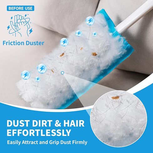 oshang Disposable Heavy Duty Dusters Refills - 360° Multi-Surface Cleaning | Home, Office, Furniture, Ceiling Fan | Feather-Light, Powerful Dust Removal | Feather Dusters (16 Count) in Kuwait