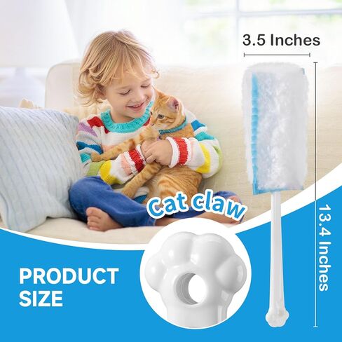 oshang Disposable Heavy Duty Dusters Refills - 360° Multi-Surface Cleaning | Home, Office, Furniture, Ceiling Fan | Feather-Light, Powerful Dust Removal | Feather Dusters (16 Count) in Kuwait