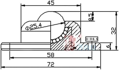 الشقوق IA-25 الدقة الكرة العجلات/العجلات ، شفة مستديرة ، 3 ثقوب نقل الثقوب in Saudi Arabia