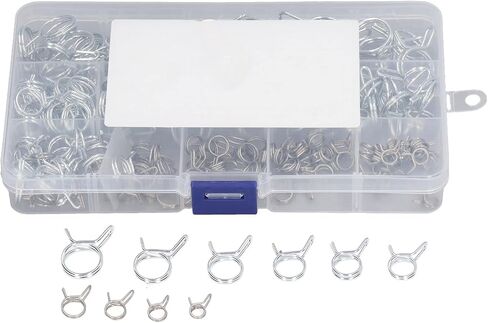 Double Wire Spring Tube Clip High Hardness Resistance Hose Clamp 150Pcs Set Stainless Steel Carbon Steel 5mm to 14mm for Farm Marine Construction in Saudi Arabia