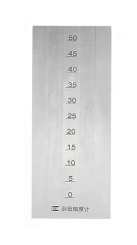 Fineness of Grind Gauge Double-Chanel Grind Gauge with 2 Scrapers Stainless Steel Range 0-50μm Standard Indexing Value 2.5μm GB/T1724-93 Standard in Saudi Arabia