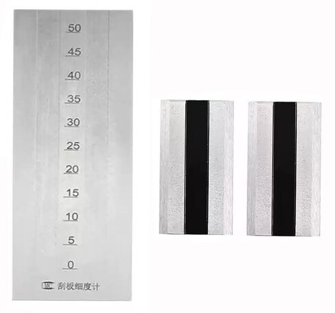 Fineness of Grind Gauge Double-Chanel Grind Gauge with 2 Scrapers Stainless Steel Range 0-50μm Standard Indexing Value 2.5μm GB/T1724-93 Standard in Saudi Arabia