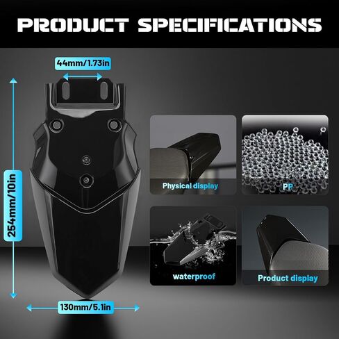 دراجة دراجة أقراص قصيرة خلفية الحاجز الحاجز الحاجز البلاستيك من أجل Talaria Sting MX3 MX4 MX5 دراجة الأوساخ الكهربائية أسود in Kuwait