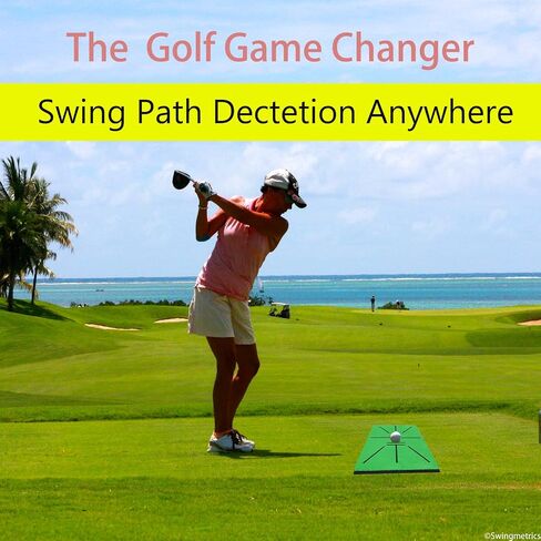Golf Hitting Mat – Swing Path Detection with 14''x9'' Aluminum Base 3'' Dual Ground Spikes – Golf Practice Mat for Outdoor Use Backyard & Home Course, Swing Feedback & Training Aid in Saudi Arabia