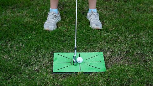 Golf Hitting Mat – Swing Path Detection with 14''x9'' Aluminum Base 3'' Dual Ground Spikes – Golf Practice Mat for Outdoor Use Backyard & Home Course, Swing Feedback & Training Aid in Saudi Arabia