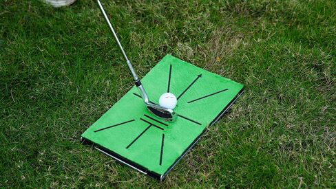 Golf Hitting Mat – Swing Path Detection with 14''x9'' Aluminum Base 3'' Dual Ground Spikes – Golf Practice Mat for Outdoor Use Backyard & Home Course, Swing Feedback & Training Aid in Saudi Arabia