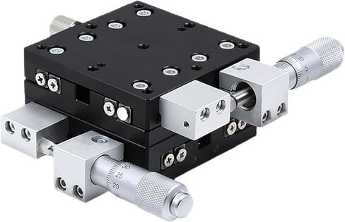 XY Axis 70x70mm LY70-C R L Cross Rail Sliding Table Linear Manually Adjust Micrometers(LY70-C) in Saudi Arabia