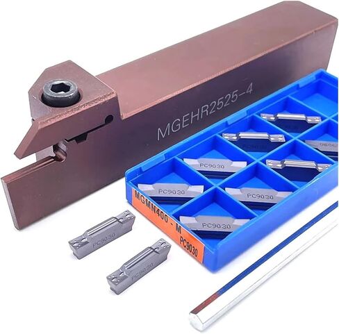 MGEHR1212-1.5 2 3mm Outer Grooving Turning Tool Spring Steel Slotting Lathe(2MM,MGEHR1212_10PCS Insert) in Kuwait