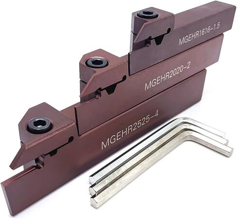 MGEHR1212-1.5 2 3mm Outer Grooving Turning Tool Spring Steel Slotting Lathe(2MM,MGEHR1212_10PCS Insert) in Kuwait