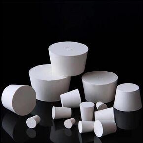 White Rubber Stopper - All Sizes Available (000# to #13) - Stop for Laboratory Chemistry Equipment (No.00 20pcs) in Saudi Arabia