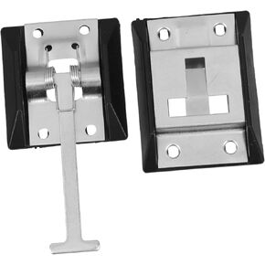 AmoSfun T-style Door Door Catch حامل لـ RV Trailer Metal Door Hook Keeper Strady Carbon Steel مع طلاء الزنك للعربة والاستخدام في المنزل in Kuwait