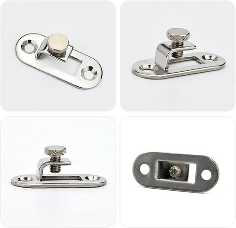 Stainless Steel 304 Hook Plate Lock with Buckle Special Equipment Door Buckle Door Bolt 1Pcs(HSUKJ5) in Saudi Arabia
