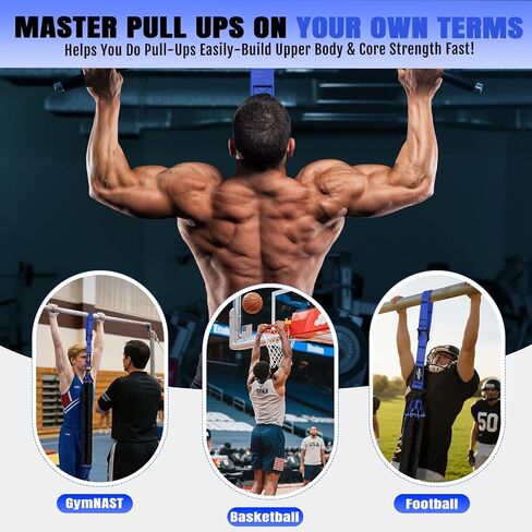 Pull Up Bands, Heavy Duty Resistance Bands with Handle, Workout Bands for Pull Up Bar, Pullup Assist Band Set for Exercise, Full Body Workout, Home Gym for Enhanced Strength, Muscle Training in Saudi Arabia