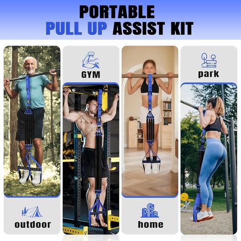 Pull Up Bands, Heavy Duty Resistance Bands with Handle, Workout Bands for Pull Up Bar, Pullup Assist Band Set for Exercise, Full Body Workout, Home Gym for Enhanced Strength, Muscle Training in Saudi Arabia