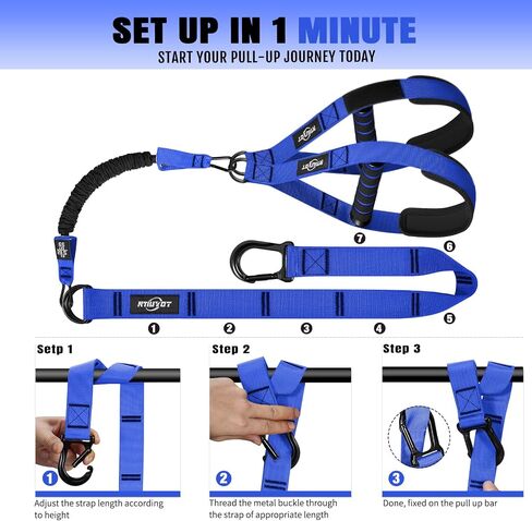 Pull Up Bands, Heavy Duty Resistance Bands with Handle, Workout Bands for Pull Up Bar, Pullup Assist Band Set for Exercise, Full Body Workout, Home Gym for Enhanced Strength, Muscle Training in Saudi Arabia