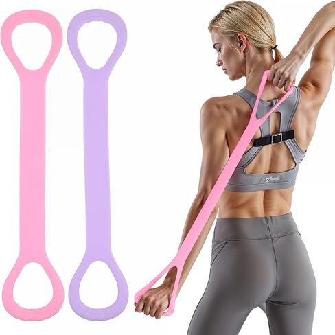 2pcs الشكل 8 شريط المقاومة ، والأشرطة المرنة للعمل بها ، والأشرطة الممتدة ، والساق ، ونقالة اليد ، وذراع التمارين المحمولة الحبل المرن للمكاتب المنزلية لليوغا بيلاتيس in Saudi Arabia