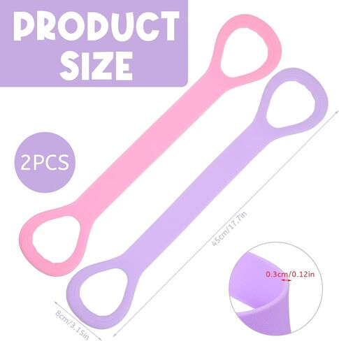 2pcs الشكل 8 شريط المقاومة ، والأشرطة المرنة للعمل بها ، والأشرطة الممتدة ، والساق ، ونقالة اليد ، وذراع التمارين المحمولة الحبل المرن للمكاتب المنزلية لليوغا بيلاتيس in Saudi Arabia